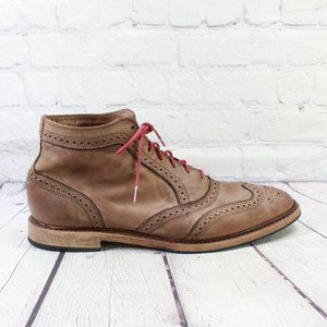 Allen Edmonds Wingtip Ankle Boot Oxfords Red Laces Dress Shoe Size 10 D